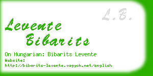 levente bibarits business card